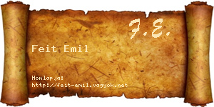Feit Emil névjegykártya