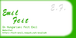 emil feit business card